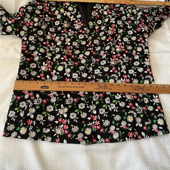 Alfred Dunner Blazer Spring Size 14 ditsy Floral Jacket Black - Picture 7 of 15